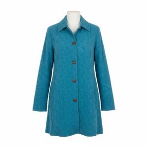 Eucalyptus Hand Crafted Guatemala Textured Duster Jacket Women's Small